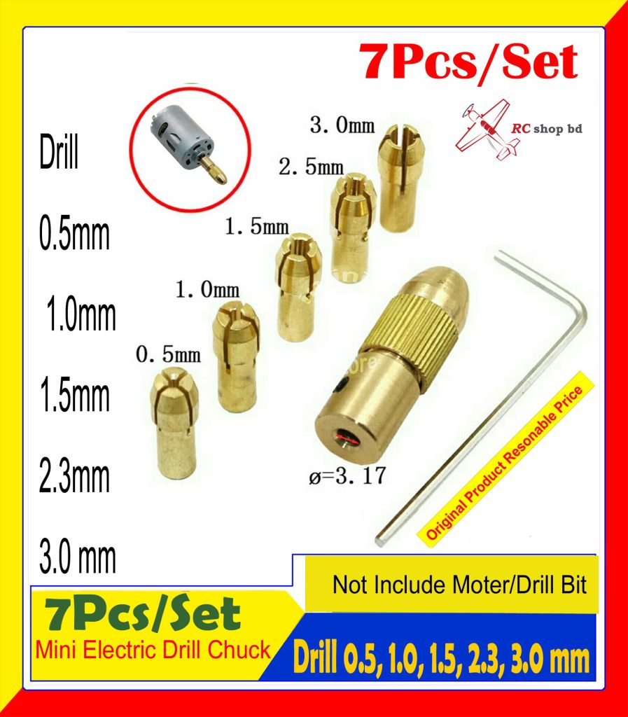7pcs/Set Mini Drill Chuck RC shop bd