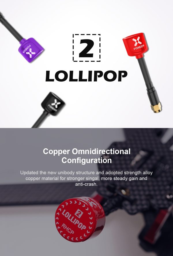 Foxeer Lollipop V2 5.8G 2.5dBi Omni FPV Antenna - Image 2