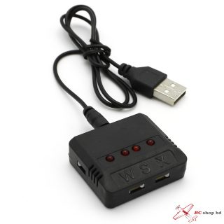 3.7v Li-Po Battery Charger 4 in 1 With USB Cable