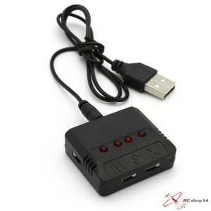 3.7v Li-Po Battery Charger 4 in 1 With USB Cable