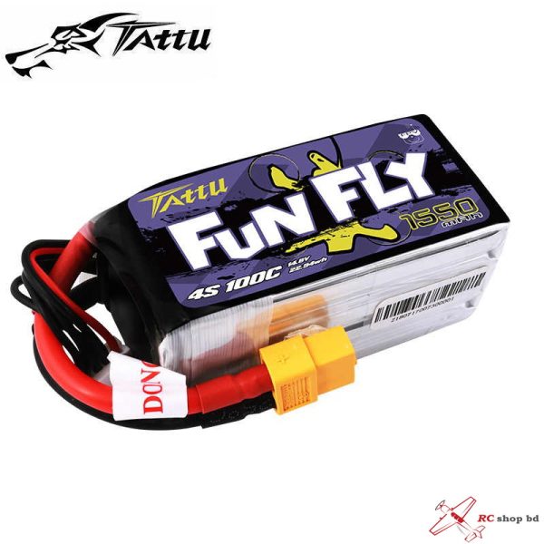 Tattu Funfly Series 1550mAh 14.8V 100C 4S Lipo Battery Pack