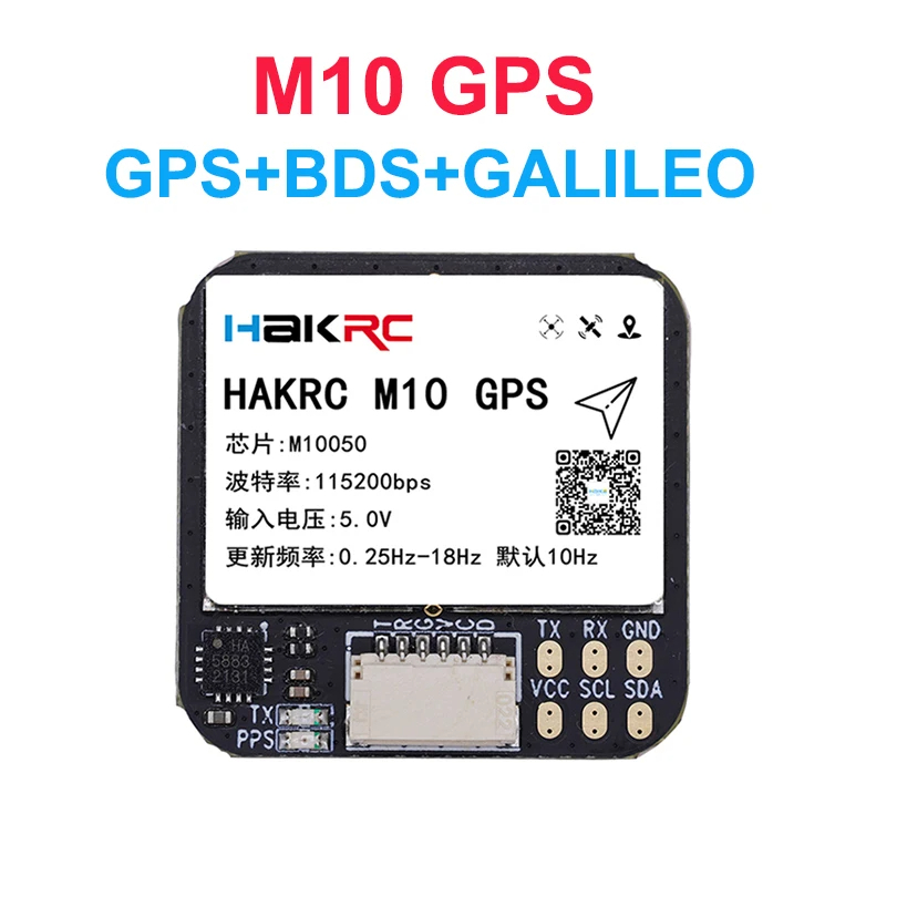 HAKRC M10 GPS Module with QMC5883 Compass for FPV