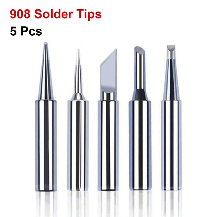 Soldering Iron Tip Set 900M-T Series 5Pcs Kit (K, B, I, 3C, 2.4D)