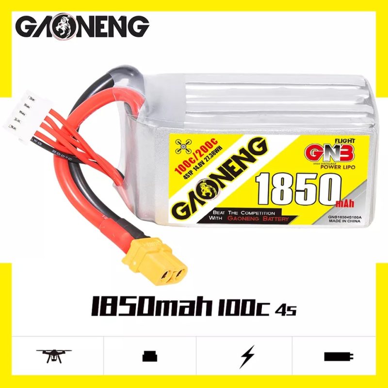 GNB 1850mAh 4S 14.8V 100C LiPo Battery