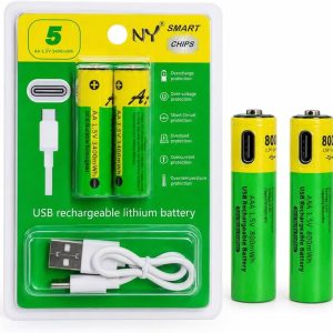2Pcs 1.5V Li-ion Rechargeable Batteries