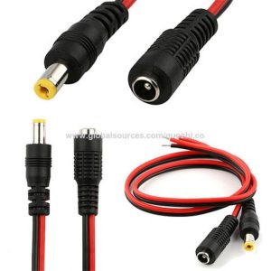Male Female DC Power Jack And  Socket With Cable