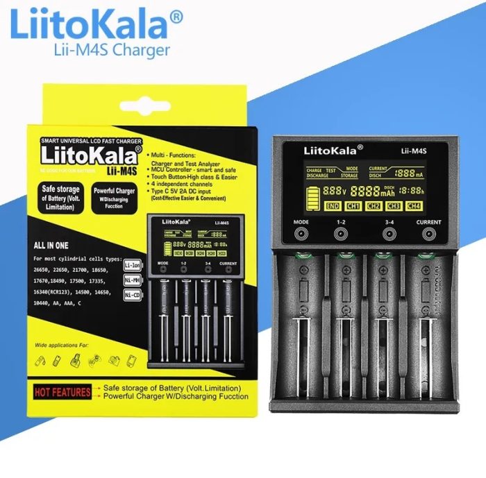 LiitoKala Lii-M4S Smart 4 Slot Battery Charger